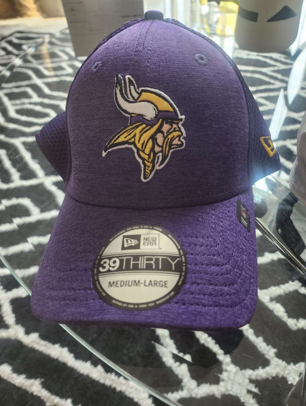 Vikings NFL Purple and Gray 39THIRTY Stretch Fit Cap